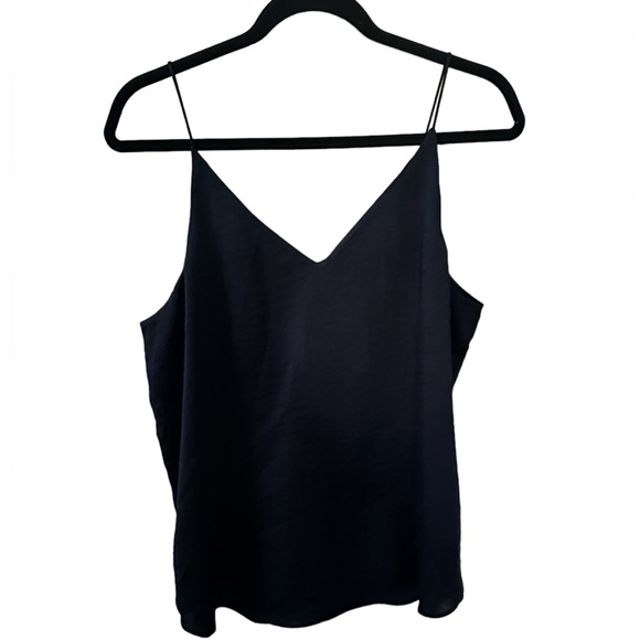 Express | Navy Blue Embroidered Cami Slip Tank Top in Women’s Large - Picture 2 of 5